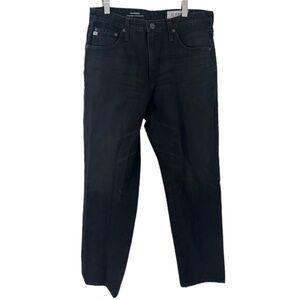 AG AG-ED Denim The Phoebe Vintage High-Waisted Tapered Leg Jeans Black 30